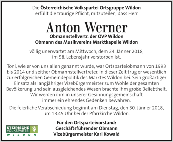 Parte Anton Werner Jänner 2018